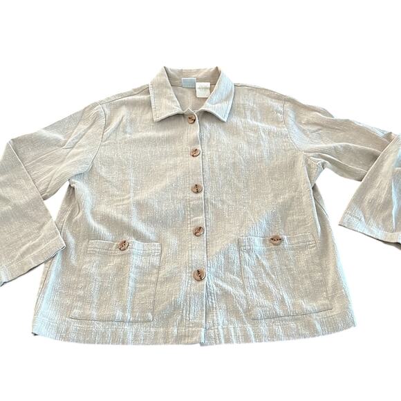 Sport Timer Vintage Beige Lightweight Jacket Blazer Woman Size Medium - Picture 6 of 8